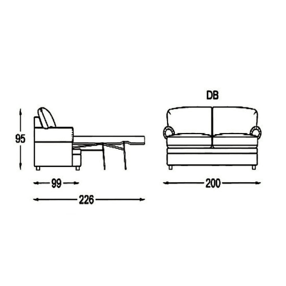 Moran Furniture Sorrento Sofa Bed Double Fabric from