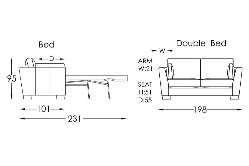 Moran Furniture Zen Sofa Bed Queen Fabric from
