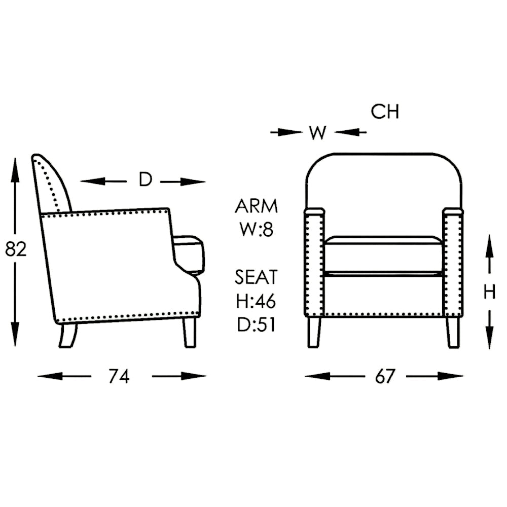 Moran Professor Accent Chair Fabric