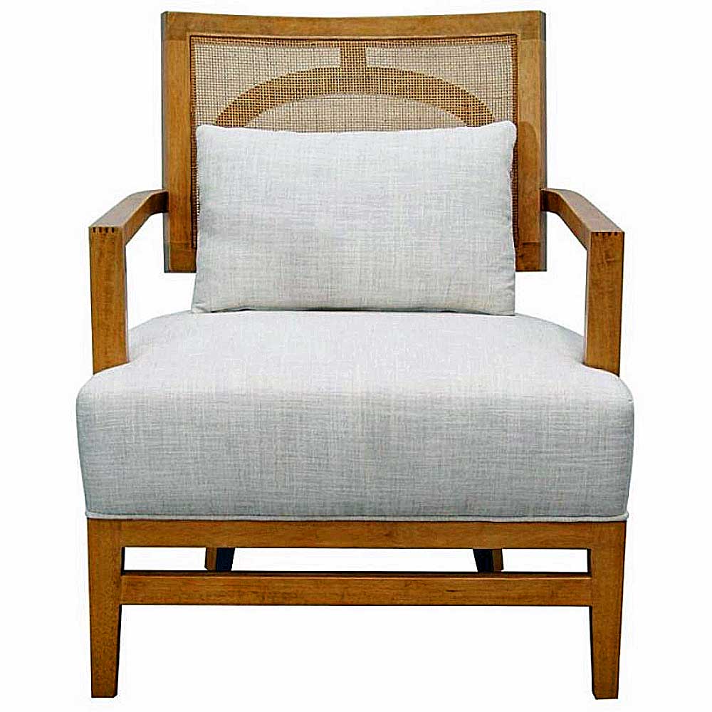 Moran Salon Accent Chair Light Fabric